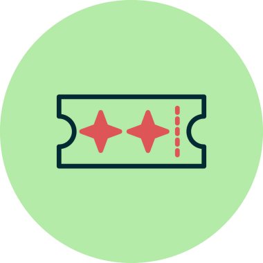 bilet ikonu vektör illüstrasyonu