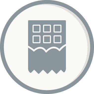 Çikolata ikonu vektörü. İnce çizgi işareti. İzole edilmiş kontür sembolü gösterimi 