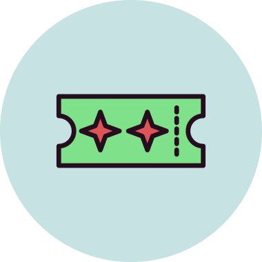 bilet ikonu vektör illüstrasyonu