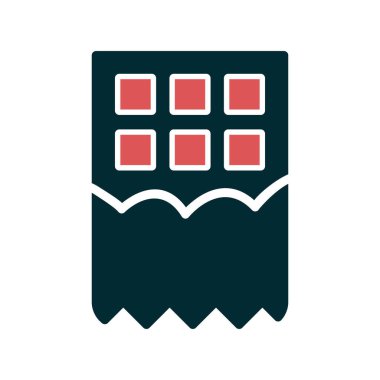 Çikolata ikonu vektörü. İnce çizgi işareti. İzole edilmiş kontür sembolü gösterimi 