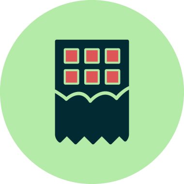 Çikolata ikonu vektörü. İnce çizgi işareti. İzole edilmiş kontür sembolü gösterimi 