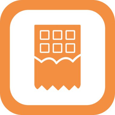 Çikolata simgesinin vektör illüstrasyonu