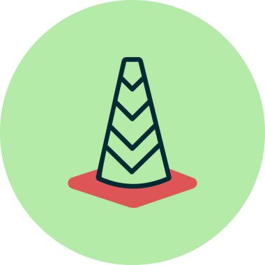 Trafik konisi vektör illüstrasyonu