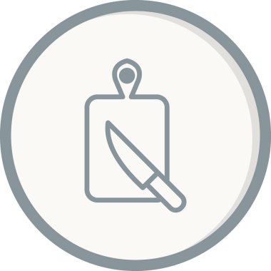 Kesme tahtası simgesi, vektör illüstrasyonu