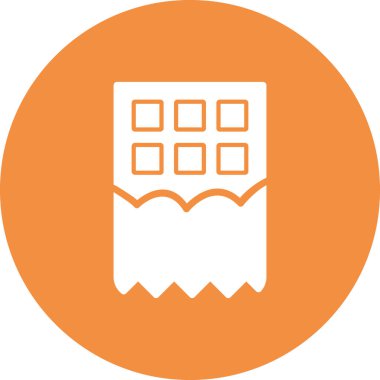 Çikolata ikonu vektörü. İnce çizgi işareti. İzole edilmiş kontür sembolü gösterimi 