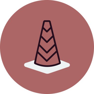 Trafik konisi vektör illüstrasyonu