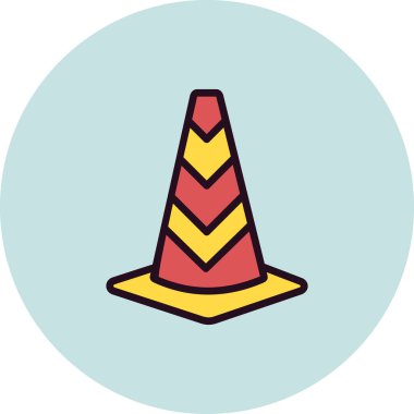 Trafik konisi vektör illüstrasyonu