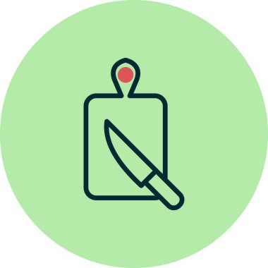 Kesme tahtası simgesi, vektör illüstrasyonu