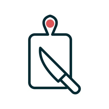 Kesme tahtası simgesi, vektör illüstrasyonu