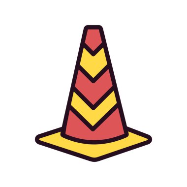 Trafik konisi vektör illüstrasyonu