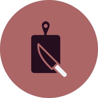 Kesme tahtası simgesi, vektör illüstrasyonu