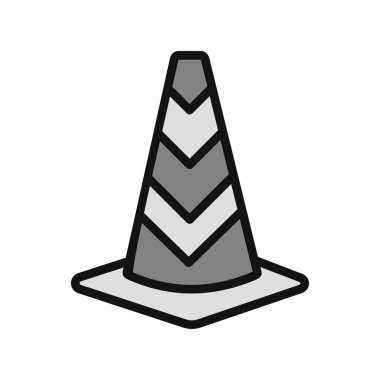 Trafik konisi vektör illüstrasyonu