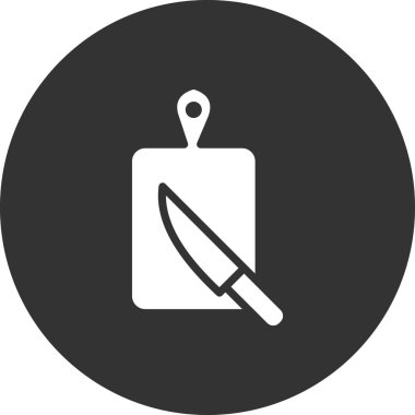 Kesme tahtası simgesi, vektör illüstrasyonu