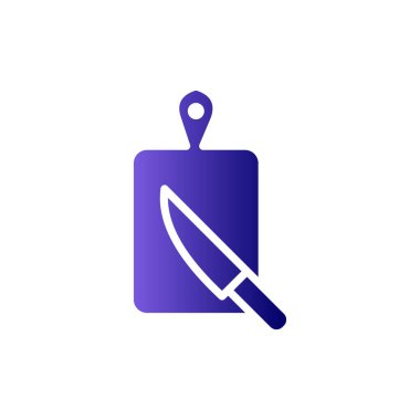 Kesme tahtası simgesi, vektör illüstrasyonu