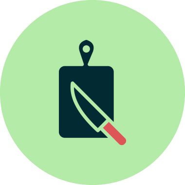 Kesme tahtası simgesi, vektör illüstrasyonu