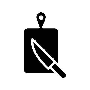 Kesme tahtası simgesi, vektör illüstrasyonu