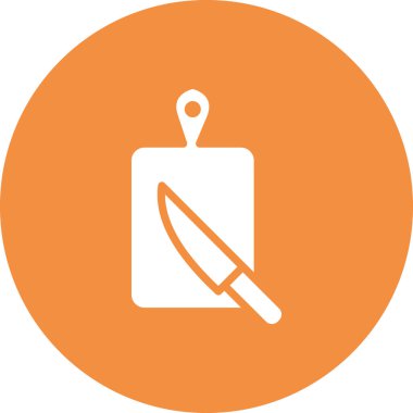 Kesme tahtası simgesi, vektör illüstrasyonu