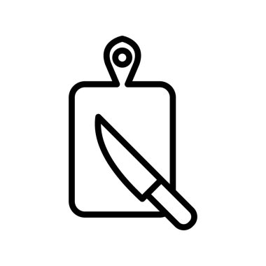 Kesme tahtası simgesi, vektör illüstrasyonu