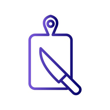 Kesme tahtası simgesi, vektör illüstrasyonu