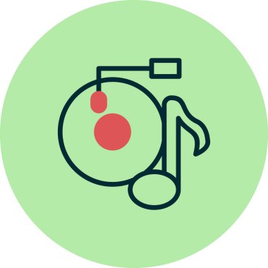 Vinil modern simgenin vektör illüstrasyonu