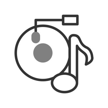 müzik Vinili simge vektör çizimi