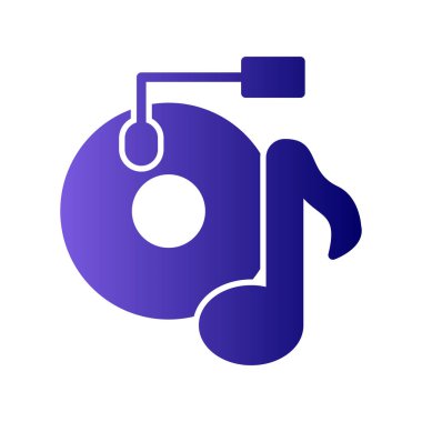 vektör müzik ikonu illüstrasyonu. Vinil 