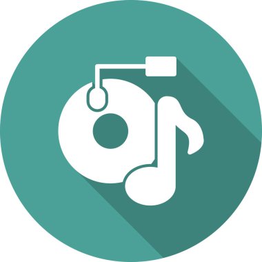 Vinil modern simgenin vektör illüstrasyonu