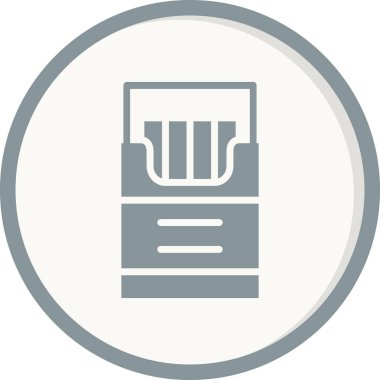 Sigara kutusu simgesi, vektör illüstrasyonu