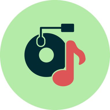 Vinil modern simgenin vektör illüstrasyonu