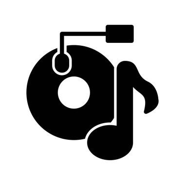 Vinil vektör ince çizgi simgesi