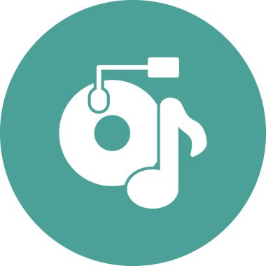 Vinil modern simgenin vektör illüstrasyonu