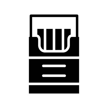 Sigara kutusu simgesi, vektör illüstrasyonu