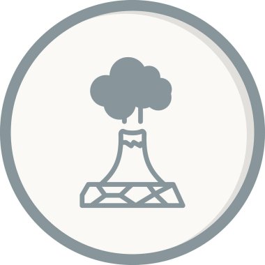  Volkan simgesi vektör illüstrasyon grafik tasarımı