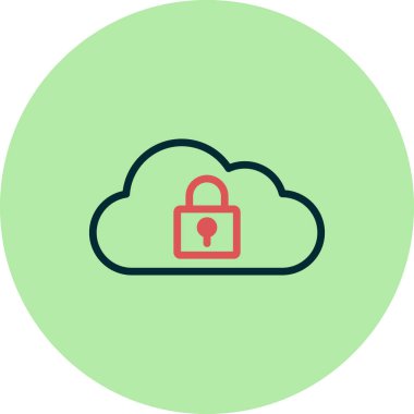 bulut güvenlik vektör simgesi