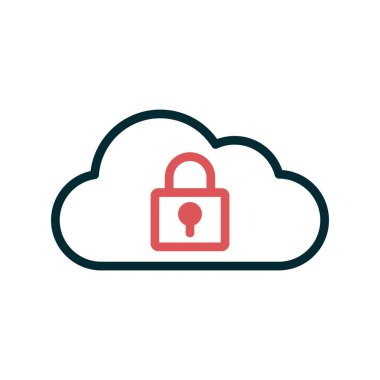 Bulut hesaplama simgesi vektör illüstrasyonu