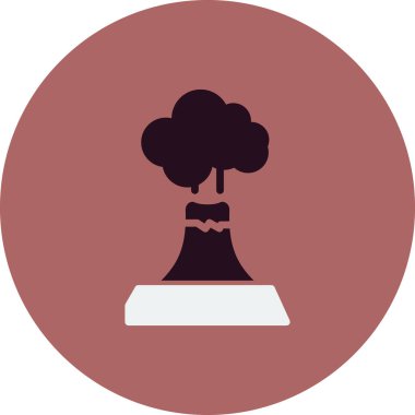  Volkan simgesi vektör illüstrasyon grafik tasarımı