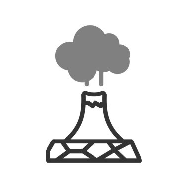  Volkan simgesi vektör illüstrasyon grafik tasarımı