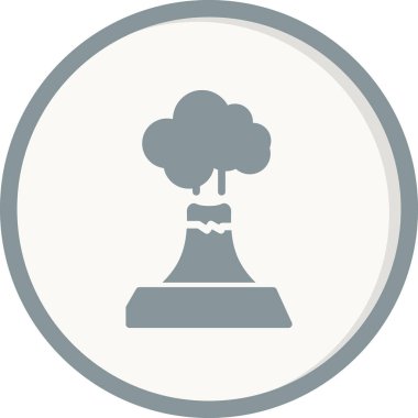  Volkan simgesi vektör illüstrasyon grafik tasarımı