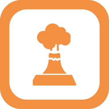  Volkan simgesi vektör illüstrasyon grafik tasarımı