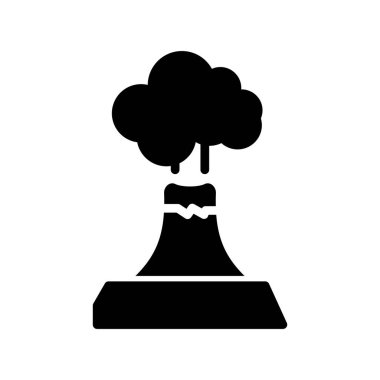  Volkan simgesi vektör illüstrasyon grafik tasarımı