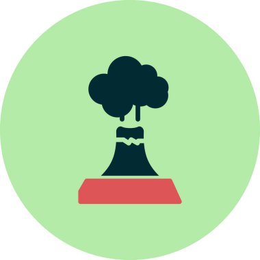  Volkan simgesi vektör illüstrasyon grafik tasarımı