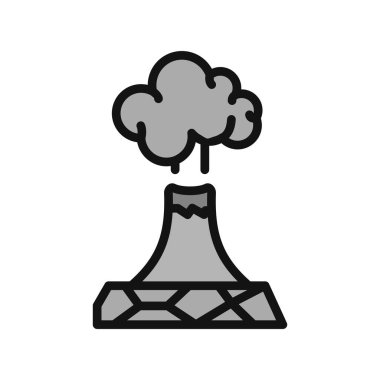  Volkan simgesi vektör illüstrasyon grafik tasarımı