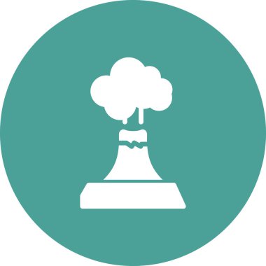  Volkan simgesi vektör illüstrasyon grafik tasarımı