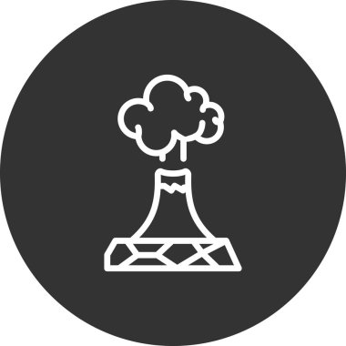  Volkan simgesi vektör illüstrasyon grafik tasarımı