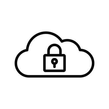 Bulut hesaplama simgesi vektör illüstrasyonu