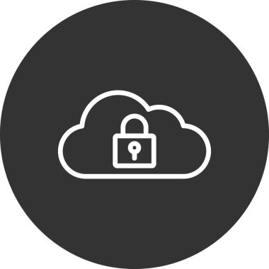 Bulut. Web simgesi basit illüstrasyon