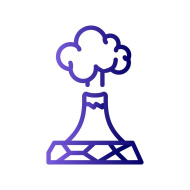  Volkan simgesi vektör illüstrasyon grafik tasarımı