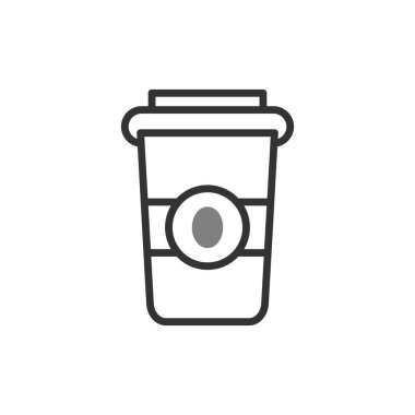 kahve fincanı simgesi, vektör illüstrasyonu  