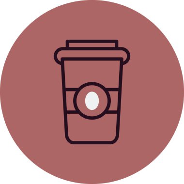 kahve fincanı simgesi, vektör illüstrasyonu  