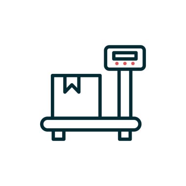 Kişisel ve ticari kullanım için vektör illüstrasyon simgesi. Ağırlık